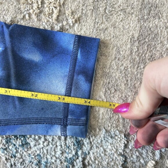 Lululemon Wunder Under Hi-Rise Tight Full-On Luxtreme Blue White Size 6 Yoga - Picture 4 of 6